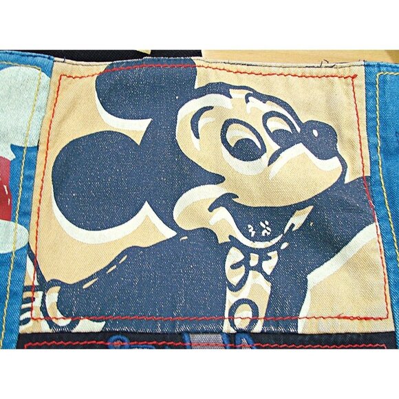 Walt Disney World Parks The Happiest Place on Earth Patchwork Tote Bag Rare - Picture 5 of 16